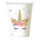 Unicorn Star pahar de hârtie 6 bucăți 266 ml