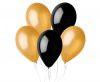 Colorat B&C Black-Gold balon, 5 buc 12 inch (30 cm)