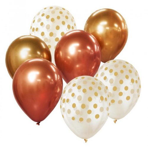 Colorat Colour Set de baloane Gold-Copper, 7 buc 12 inch (30cm)