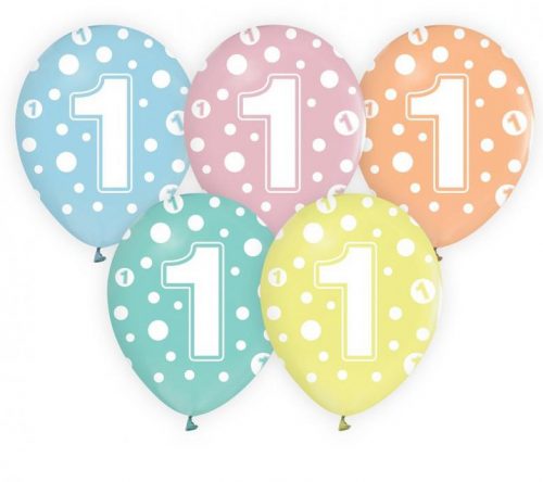 La mulți ani Dots La mulți ani 1 balon, set de 5 bucăți 12 inch (30cm)