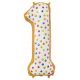 Numere Cookie Balon folie numărul 1 cu model biscuiți 78 cm