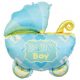 Bebe Carriage Blue Balon din folie cărucior albastru 60 cm