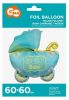 Bebe Carriage Blue Balon din folie cărucior albastru 60 cm