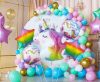 Unicorn Rainbow set de baloane din folie 5 bucăți