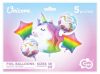 Unicorn Rainbow set de baloane din folie 5 bucăți