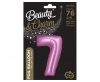 Numere Satin Pink Balon din folie roz cu numărul 7 76 cm