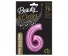 Numere Satin Pink Balon Foil Roz 6 76 cm