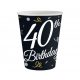 La mulți ani B&C Happy Birthday 40 pahar de hârtie 6 buc 200 ml