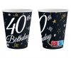 La mulți ani B&C Happy Birthday 40 pahar de hârtie 6 buc 200 ml