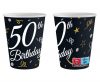 La mulți ani B&C Happy Birthday set de 6 pahare din hârtie de 200 ml