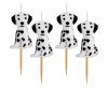 Animale Dalmata Lumânare aniversară cu câine, set de 4 lumânări