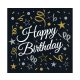 La mulți ani B&C  Set de șervețele Happy Birthday 20 bucăți 33x33 cm