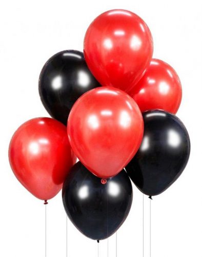 Colorat Red-Black set de baloane, 7 buc, 12 inch (30cm)