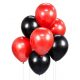 Colorat Red-Black set de baloane, 7 buc, 12 inch (30cm)