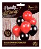 Colorat Red-Black set de baloane, 7 buc, 12 inch (30cm)