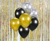 Colorat Gold-Silver-Black balon, set de 7 baloane 12 inch (30cm)