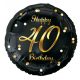 La mulți ani B&C Gold Happy Birthday 40 balon de folie 36 cm