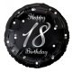 La mulți ani B&C Silver Happy Birthday 18 balon folie 36 cm