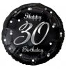 La mulți ani B&C Silver Happy Birthday balon din folie 30 cm