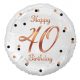 La mulți ani B&C White Happy Birthday balon folie 40 36 cm