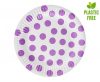 Colorat Lavender Polka Dots Farfurii din Hârtie cu Bule 6 buc 18 cm