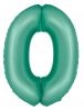 Numere Mint Mat Balon din folie cu cifra 0 menta 76 cm