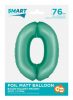 Numere Mint Mat Balon din folie cu cifra 0 menta 76 cm