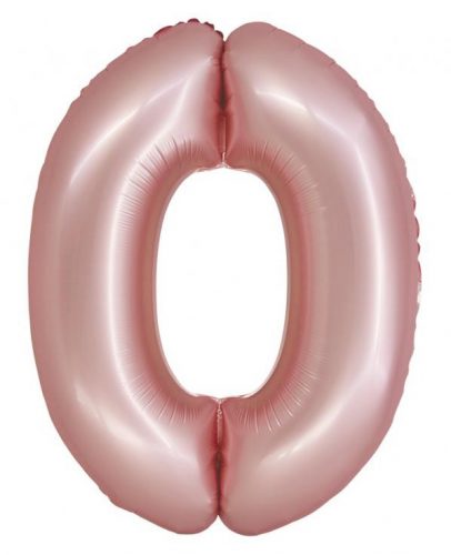 Numere Light Pink Mat Balon din folie roz numărul 0 76 cm