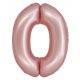 Numere Light Pink Mat Balon din folie roz numărul 0 76 cm