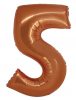 Numere Copper Balon folie număr 5 cupru 76 cm