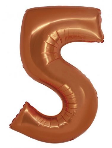 Numere Copper Balon folie număr 5 cupru 76 cm