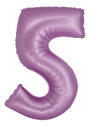 Numere Lavender Mat Balon din folie numărul 5 lavandă 76 cm