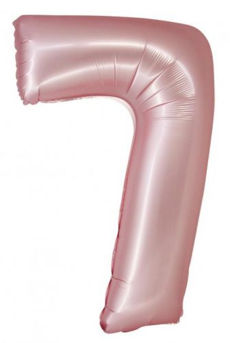 Numere Light Pink Mat Balon folie roz numărul 7 76 cm