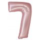 Numere Light Pink Mat Balon folie roz numărul 7 76 cm