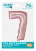 Numere Light Pink Mat Balon folie roz numărul 7 76 cm