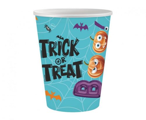 Halloween Boo pahar de hârtie 6 buc 250 ml