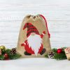 Santa Gnome Sac de Crăciun 24x18 cm