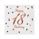 La mulți ani B&C White Happy Birthday 18 șervețele 20 bucăți 33x33 cm