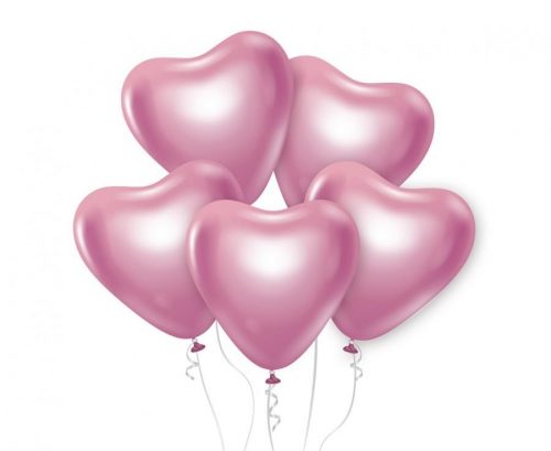 Iubire Platinum Light Pink Balon Inimă, 6 buc 12 inch (30 cm)