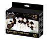 Colorat White-Gold-Black balon, set ghirlandă de baloane 70 bucăți