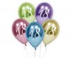 La mulți ani Platinum  Platina La Mulți Ani 18 balon, 5 bucăți 12 inch (30cm)