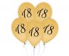 La mulți ani Gold Balon auriu Happy Birthday 18, 5 bucăți 12 inch (30cm)