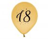 La mulți ani Gold Balon auriu Happy Birthday 18, 5 bucăți 12 inch (30cm)