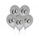 La mulți ani Silver Baloane Silver Happy Birthday 60, 5 buc 30 cm (12 inch)