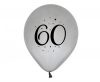 La mulți ani Silver Baloane Silver Happy Birthday 60, 5 buc 30 cm (12 inch)