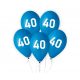 La mulți ani Blue Balon Albastru La Mulţi Ani 40, set 5 bucăţi 12 inch (30cm)