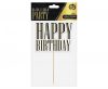 La mulți ani Black Decorațiune tort Happy Birthday 13 cm