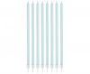 Colorat Pearly Light Blue, Set de 8 lumânări pentru torturi albastre