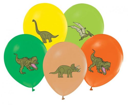 Dinozaur Dinozauri, balon, 5 buc 12 inch (30 cm)