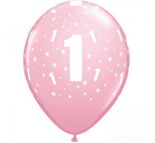 La mulți ani Balon Roz Pastel, 6 buc 11 inch (28 cm)